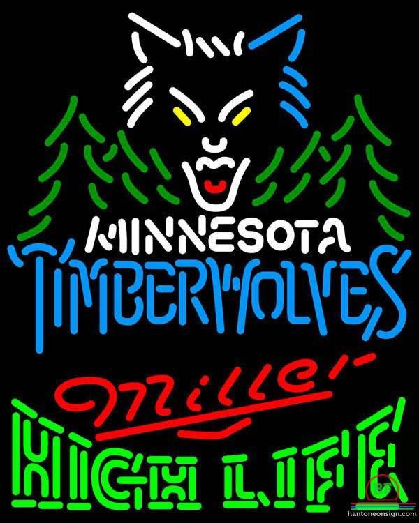 Custom Miller High Life Minnesota Timber Neon Sign NBA Teams Neon Light
