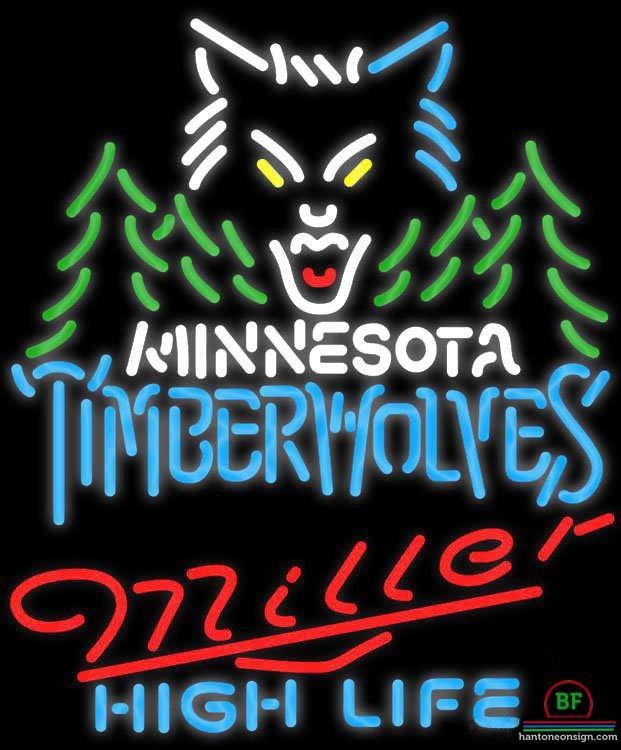 Custom Miller High Life Minnesota Timber Neon Sign NBA Teams Neon Light