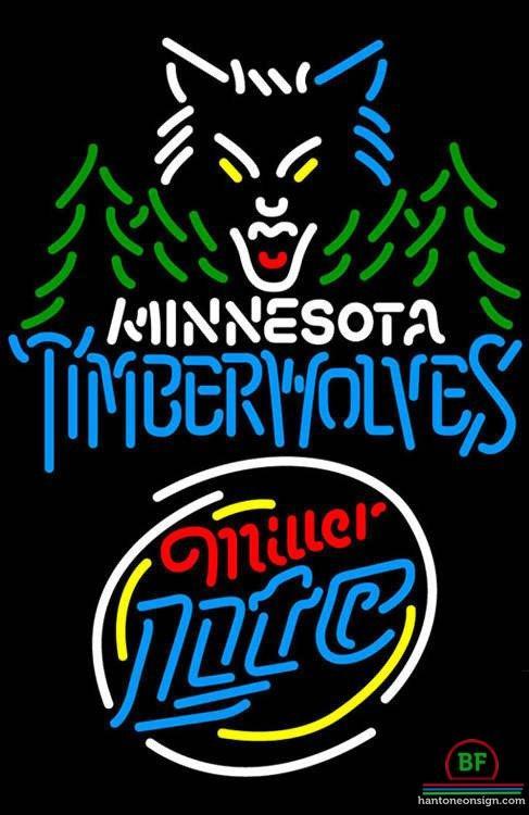 Custom Miller Lite Minnesota Timber Neon Sign NBA Teams Neon Light