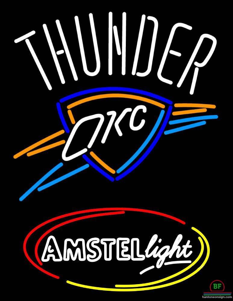 Custom Amstel Light Oklahoma City Thunder Neon Sign NBA Teams Neon Light