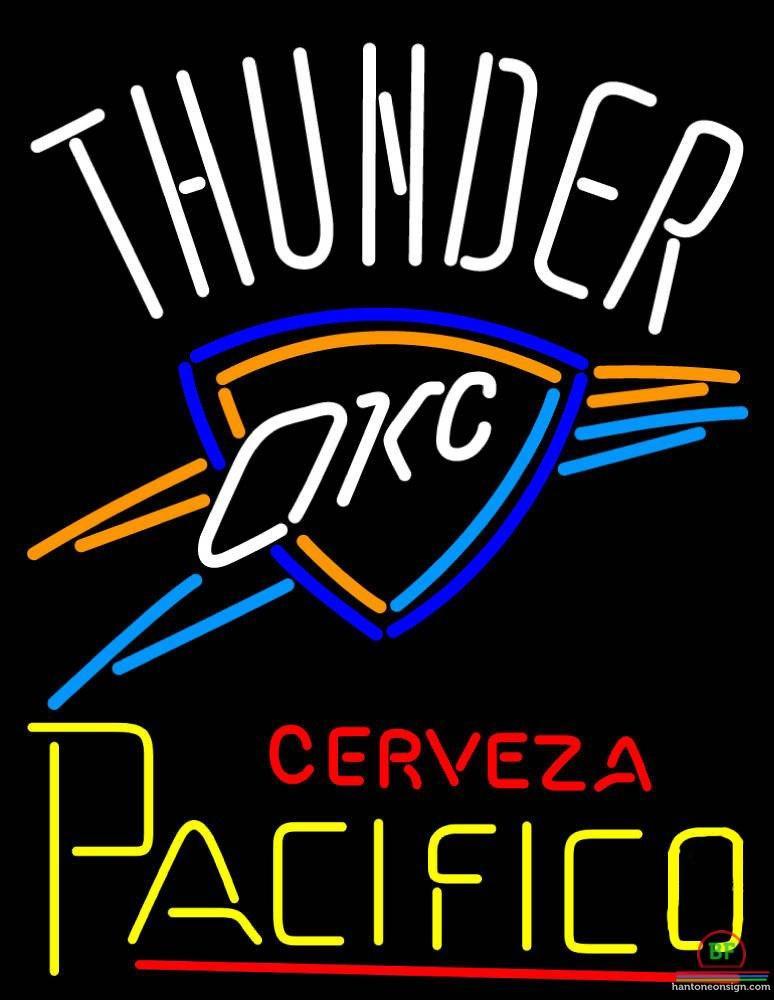 Custom Cerveza Pacifico Oklahoma City Thunder Neon Sign NBA Teams Neon Light