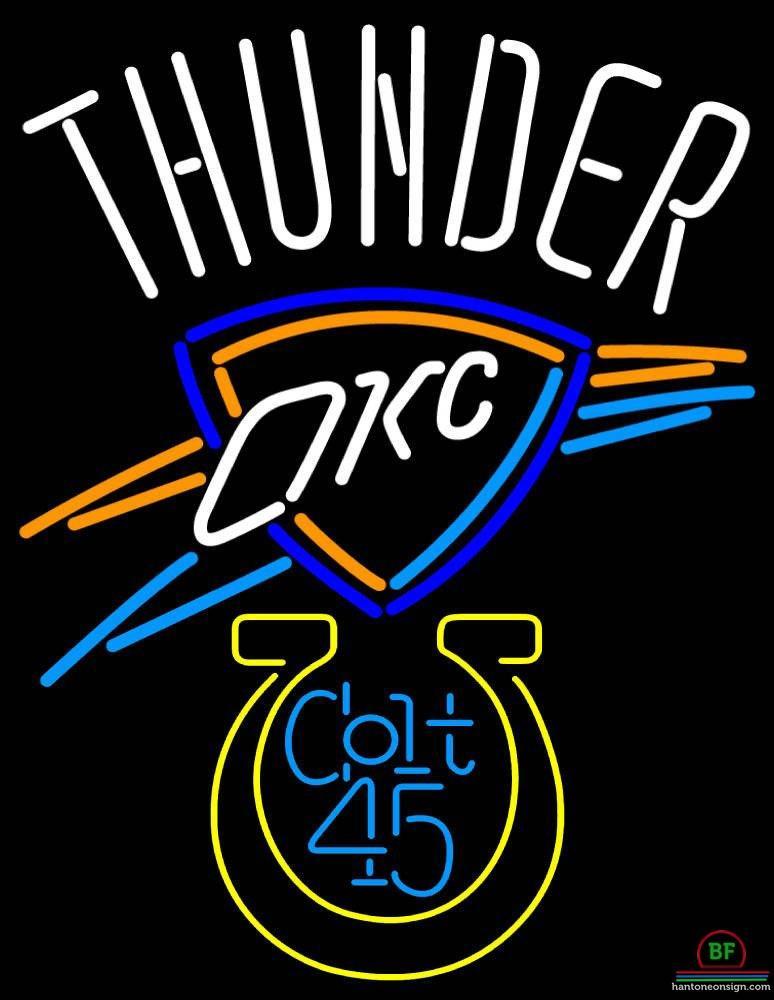 Custom Colt 45 Oklahoma City Thunder Neon Sign NBA Teams Neon Light