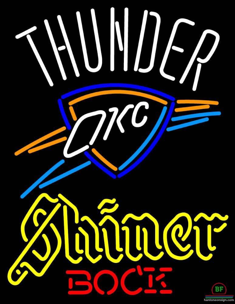 Custom Shiner Bock Oklahoma City Thunder Neon Sign NBA Teams Neon Light