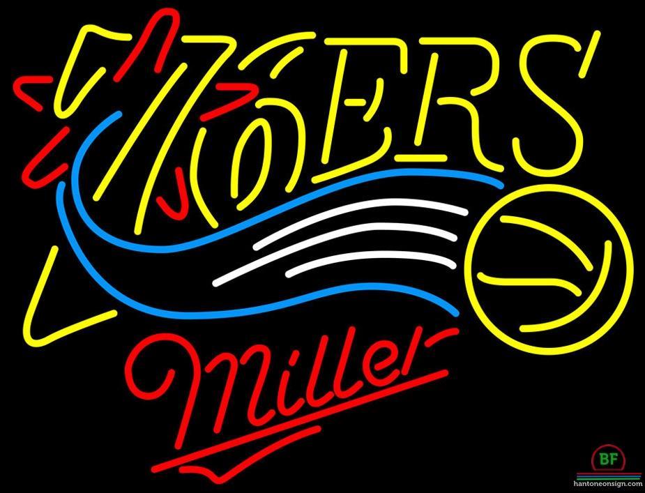 Custom Miller Philadelphia 76ers Neon Sign NBA Teams Neon Light