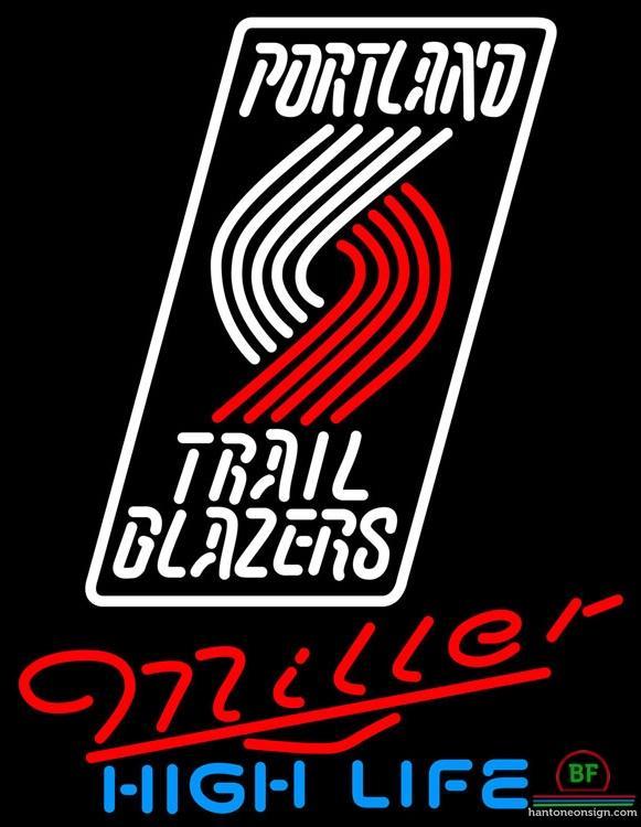 Custom Miller High Life Portland Trail Blazers Neon Sign NBA Teams Neon Light