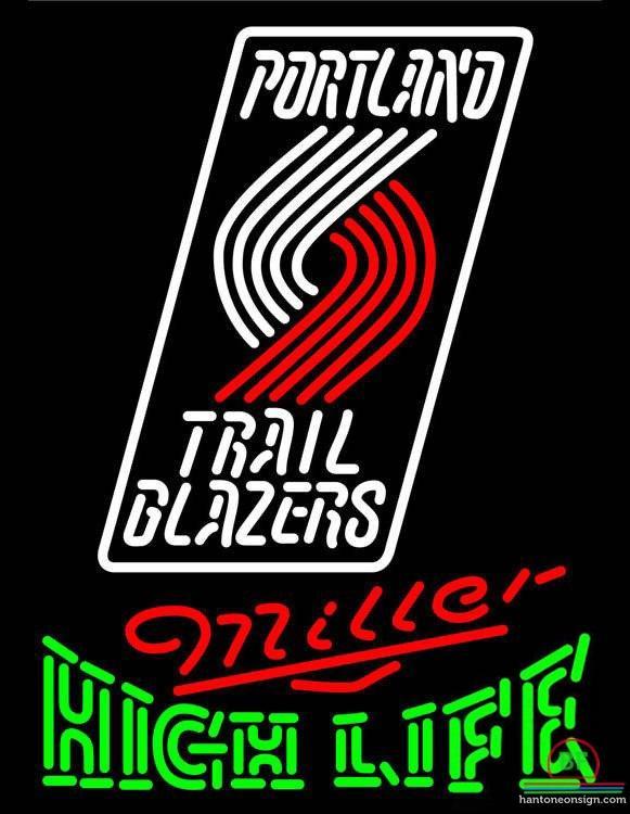 Custom Miller High Life Portland Trail Blazers Neon Sign NBA Teams Neon Light