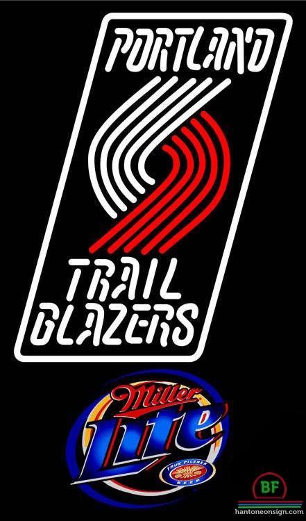 Custom Miller Lite Portland Trail Blazers Neon Sign NBA Teams Neon Light