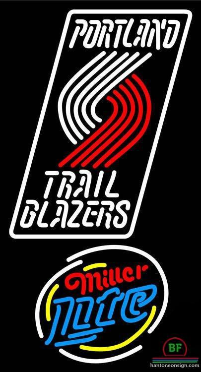 Custom Miller Lite Portland Trail Blazers Neon Sign NBA Teams Neon Light