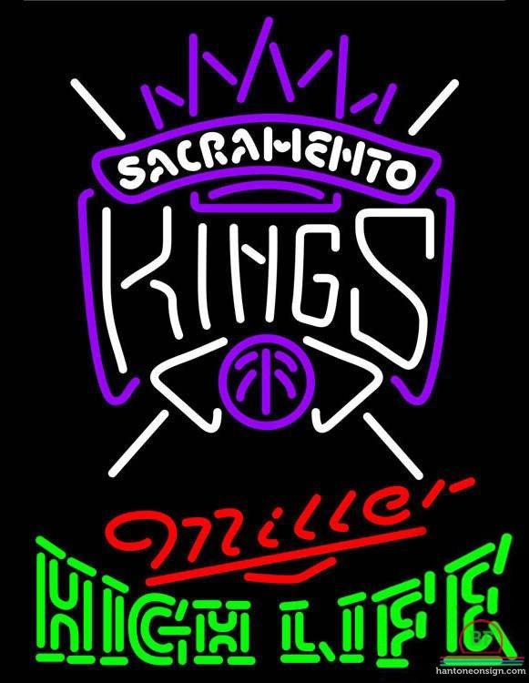 Custom Miller High Life Sacramento Kings Neon Sign NBA Teams Neon Light