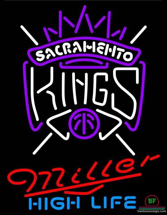 Custom Miller High Life Sacramento Kings Neon Sign NBA Teams Neon Light