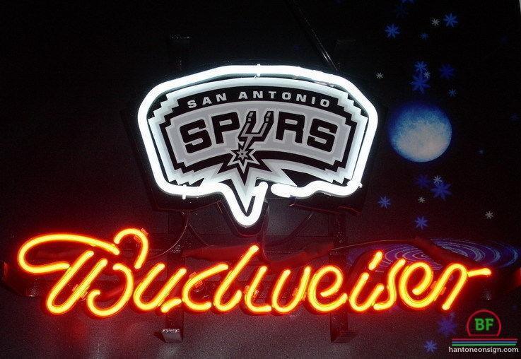 Custom Budweiser San Antonio Spurs Neon Sign NBA Teams Neon Light