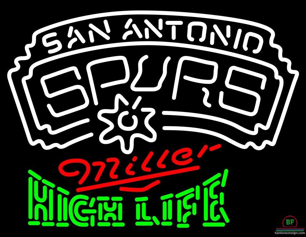 Custom Miller High Life San Antonio Spurs Neon Sign NBA Teams Neon Light