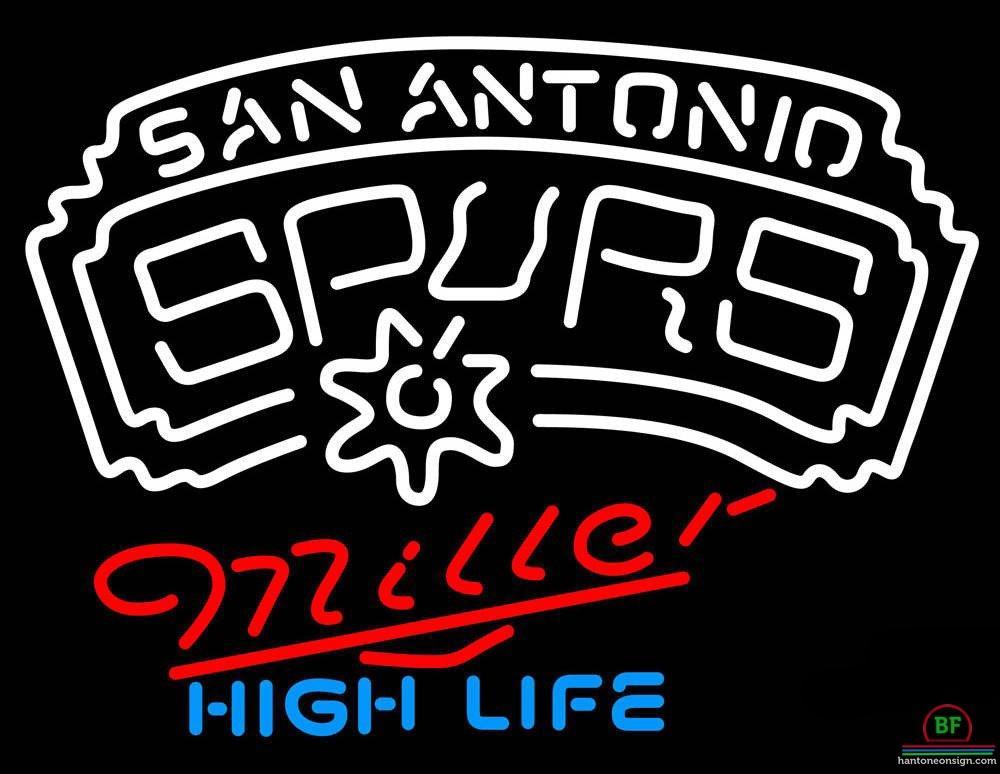 Custom Miller High Life San Antonio Spurs Neon Sign NBA Teams Neon Light