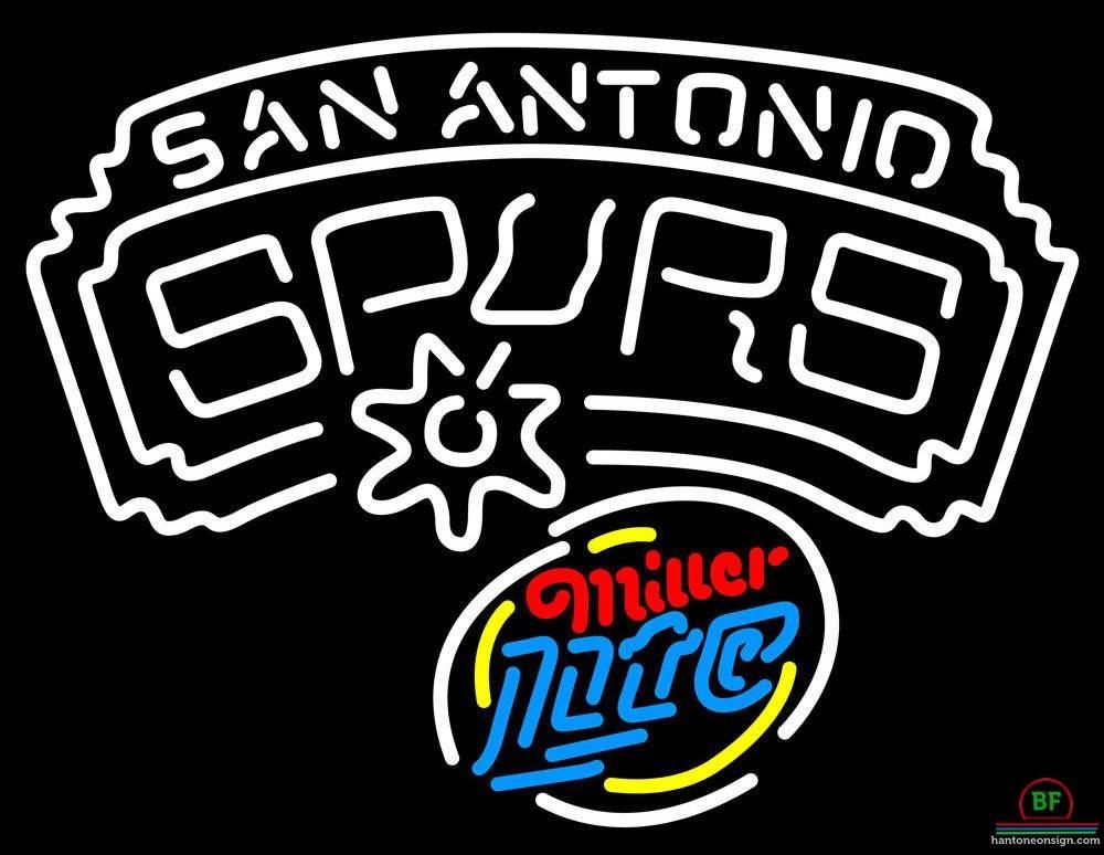 Custom Miller Lite San Antonio Spurs Neon Sign NBA Teams Neon Light