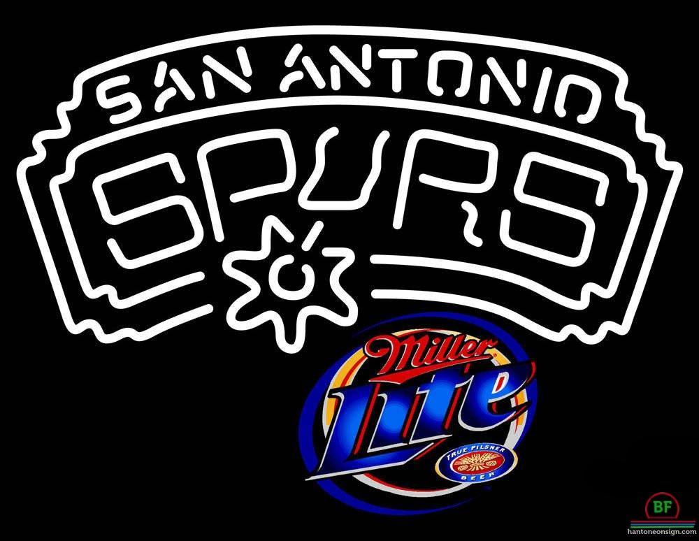 Custom Miller Lite San Antonio Spurs Neon Sign NBA Teams Neon Light