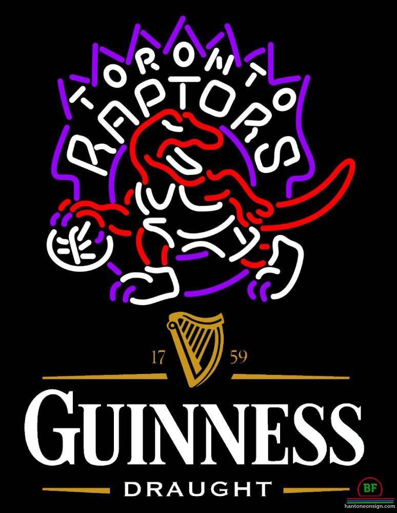 Custom Guinness Draught Toronto Raptors Neon Sign NBA Teams Neon Light