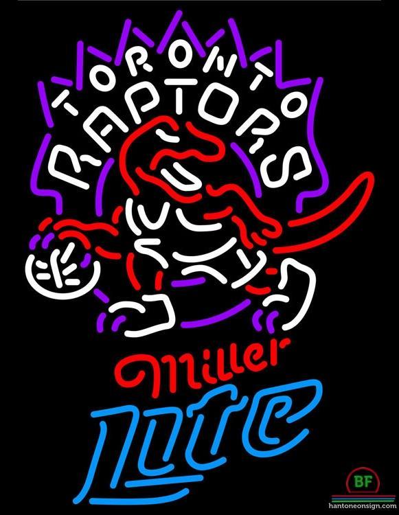Custom Miller Lite Toronto Raptors Neon Sign NBA Teams Neon Light