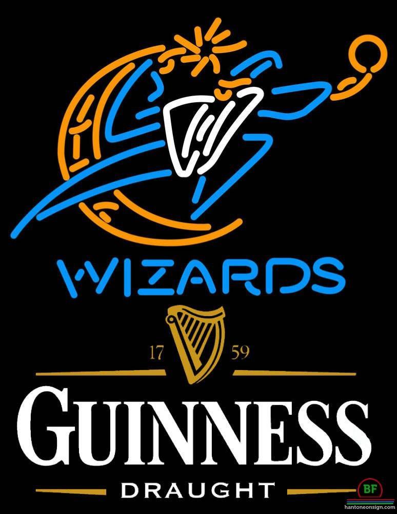 Custom Guinness Draught Washington Wizards Neon Sign NBA Teams Neon Light