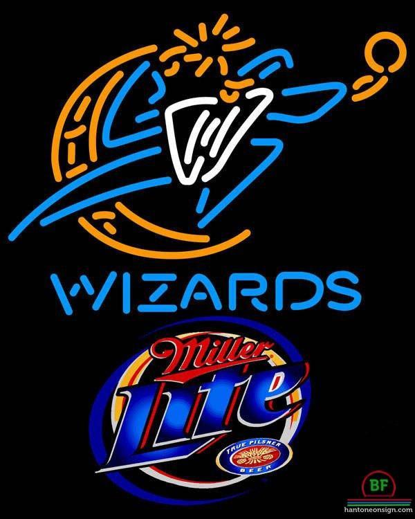 Custom Miller Lite Washington Wizards Neon Sign NBA Teams Neon Light