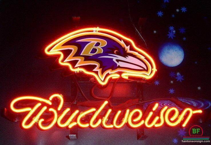 Custom Budweiser Baltimore Ravens Neon Sign NFL Teams Neon Light