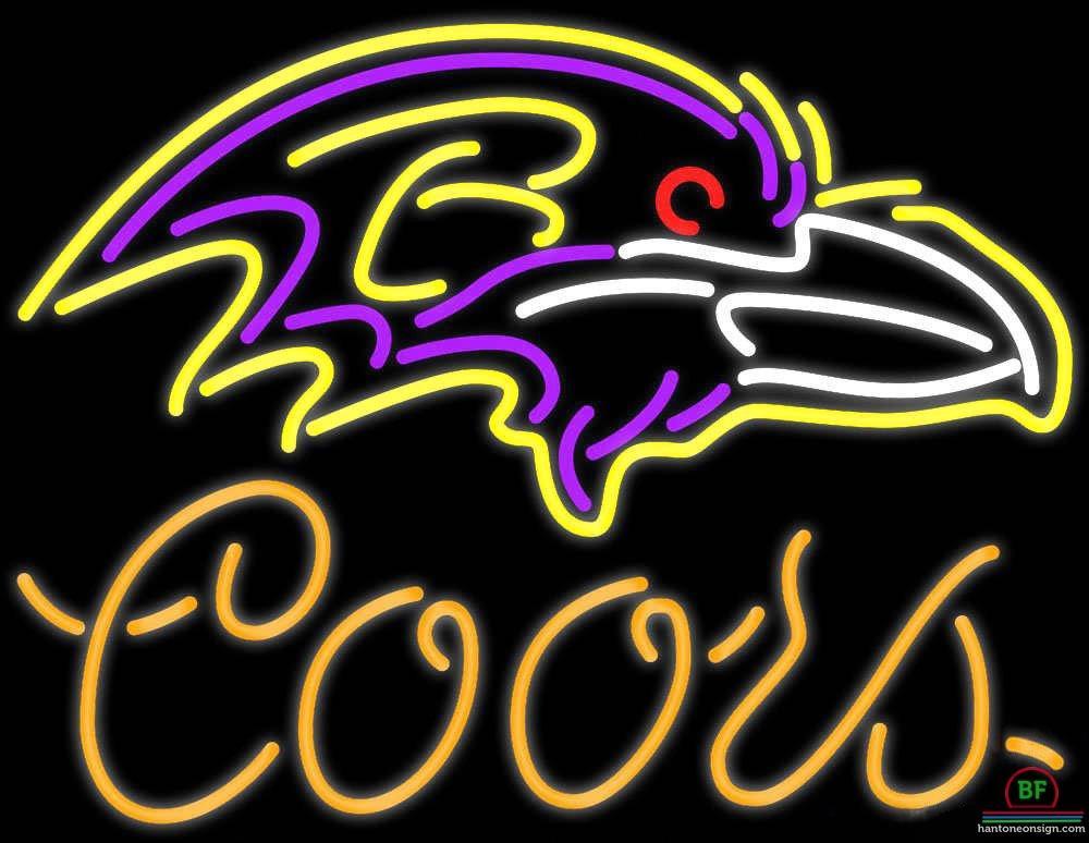 Custom Coors Light Baltimore Ravens Neon Sign NFL Teams Neon Light