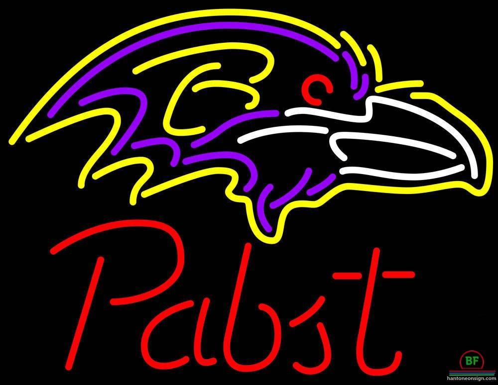 Custom Pabst Blue Ribbon Baltimore Ravens Neon Sign NFL Teams Neon Light