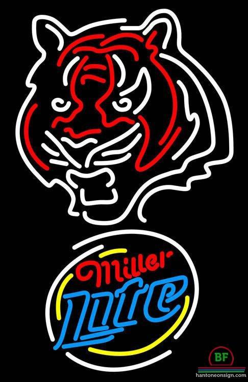 Custom Miller Lite Cincinnati Bengals Neon Sign NFL Teams Neon Light