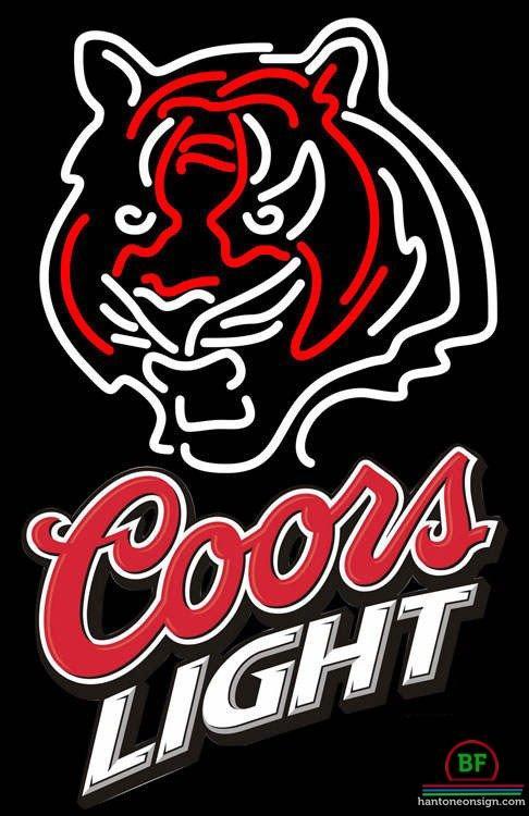 Custom Coors Light Cincinnati Bengals Neon Sign NFL Teams Neon Light