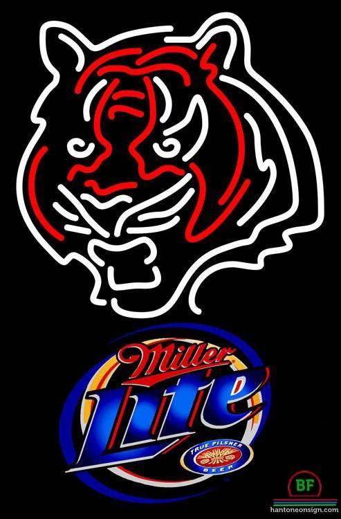 Custom Miller Lite Cincinnati Bengals Neon Sign NFL Teams Neon Light
