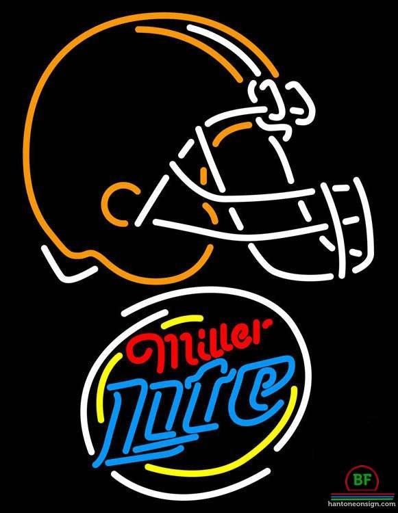 Custom Miller Lite Cleveland Browns Neon Sign NFL Teams Neon Light
