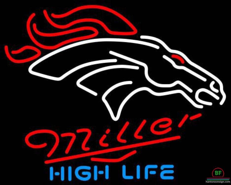 Custom Miller High Life Denver Broncos Neon Sign NFL Teams Neon Light