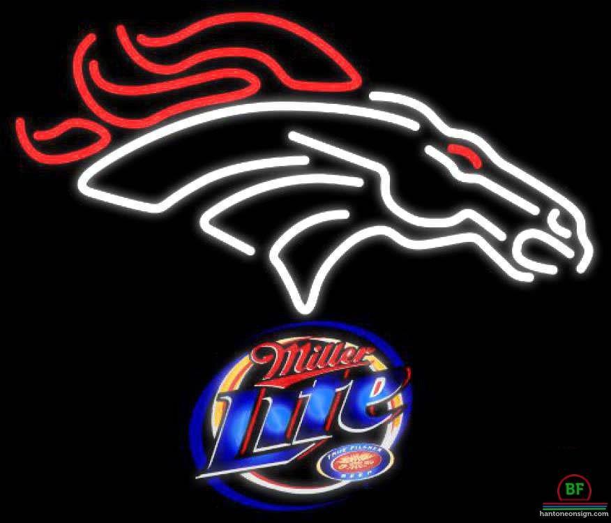 Custom Miller Lite Denver Broncos Neon Sign NFL Teams Neon Light