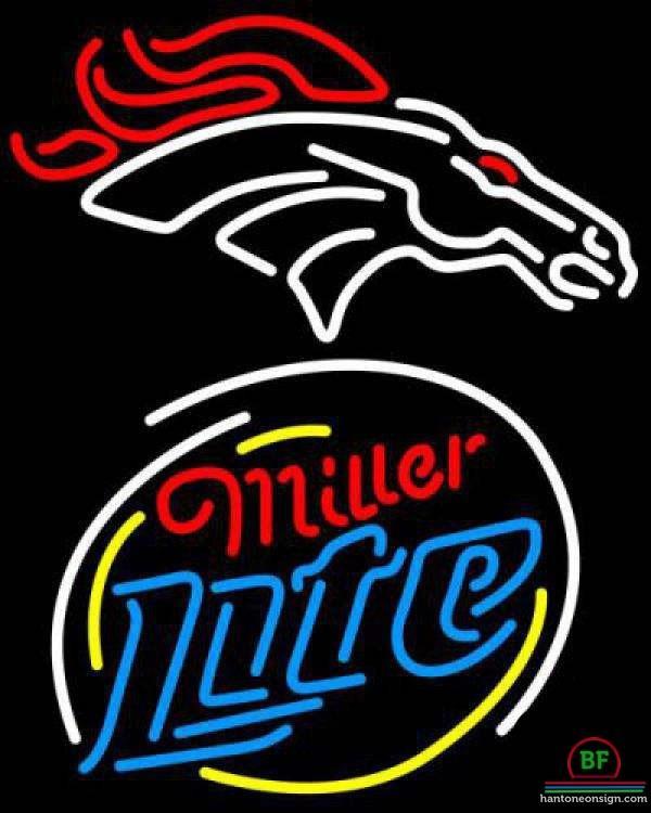 Custom Miller Lite Denver Broncos Neon Sign NFL Teams Neon Light