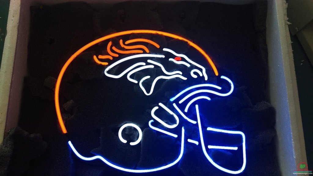 Custom Denver Broncos Helmet Neon Sign NFL Teams Neon Light