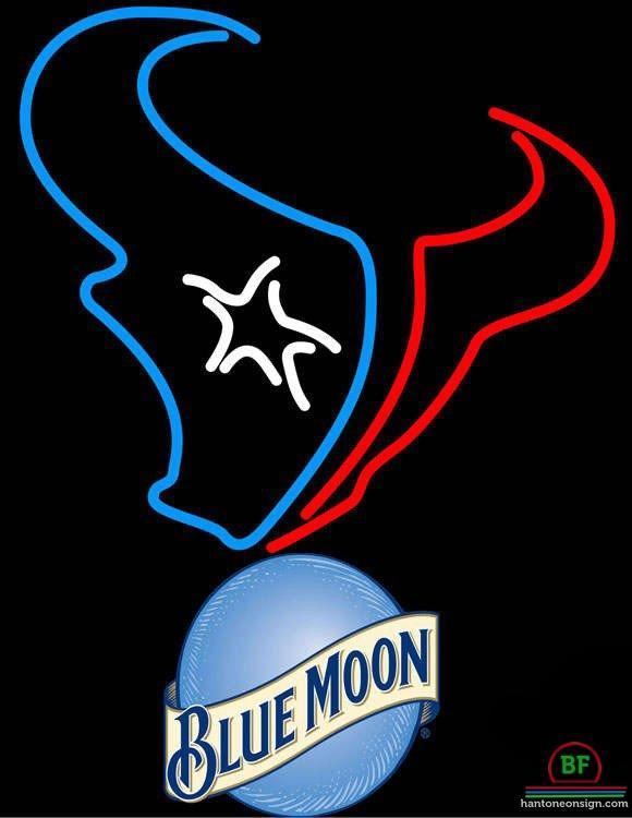 Custom Blue Moon Houston Texans Neon Sign NFL Teams Neon Light