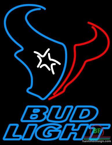 Custom Bud Light Houston Texans Neon Sign NFL Teams Neon Light