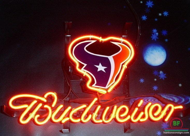 Custom Budweiser Houston Texans Neon Sign NFL Teams Neon Light