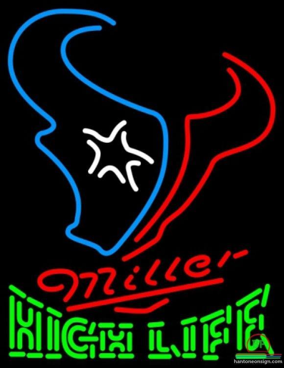 Custom Miller High Life Houston Texans Neon Sign NFL Teams Neon Light