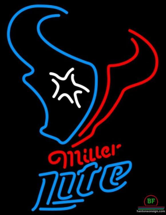 Custom Miller Lite Houston Texans Neon Sign NFL Teams Neon Light