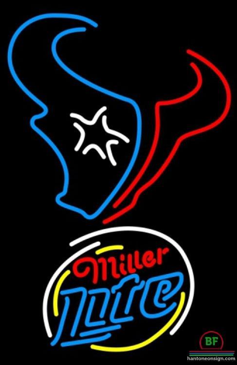 Custom Miller Lite Houston Texans Neon Sign NFL Teams Neon Light