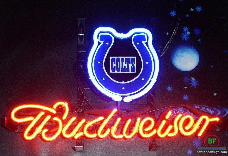 Custom Budweiser Indianapolis Colts Neon Sign NFL Teams Neon Light