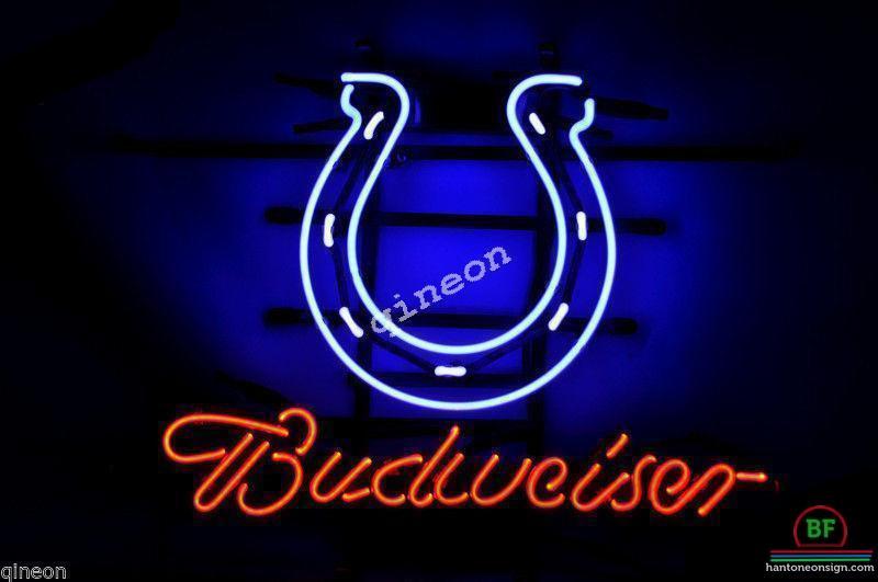 Custom Budweiser Indianapolis Colts Neon Sign NFL Teams Neon Light
