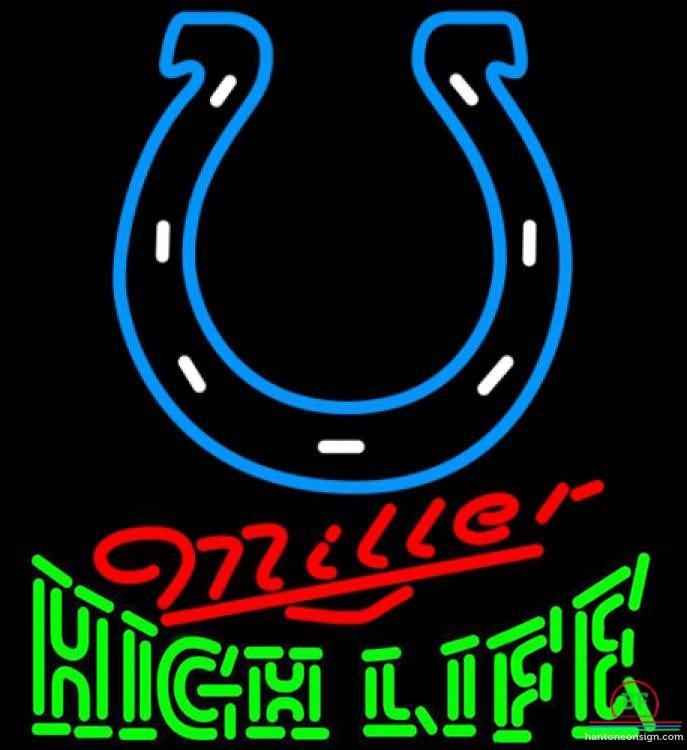 Custom Miller High Life Indianapolis Colts Neon Sign NFL Teams Neon Light