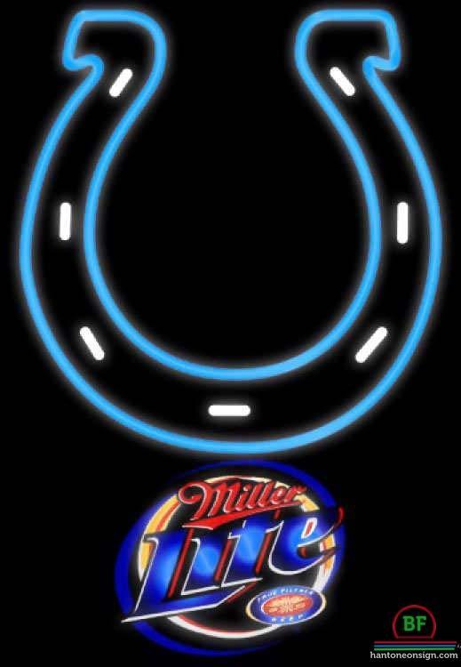 Custom Miller Lite Indianapolis Colts Neon Sign NFL Teams Neon Light