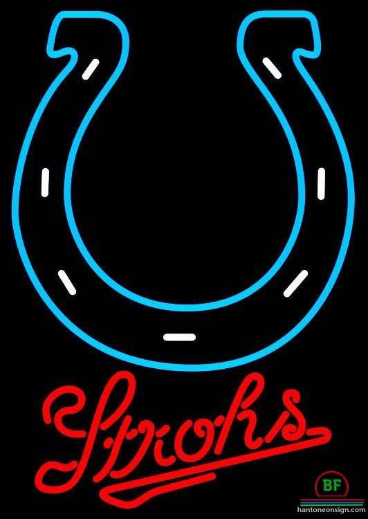 Custom Strohs Indianapolis Colts Neon Sign NFL Teams Neon Light