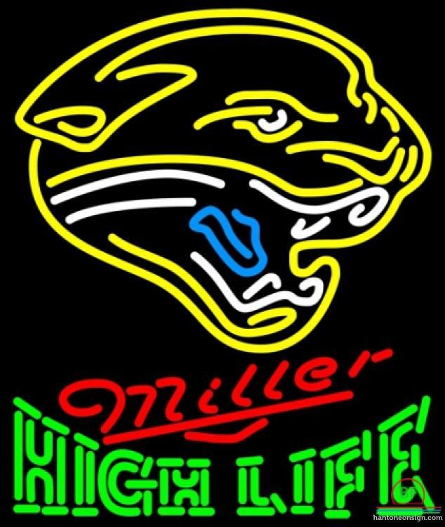 Custom Miller High Life Jacksonville Jaguars Neon Sign NFL Teams Neon Light