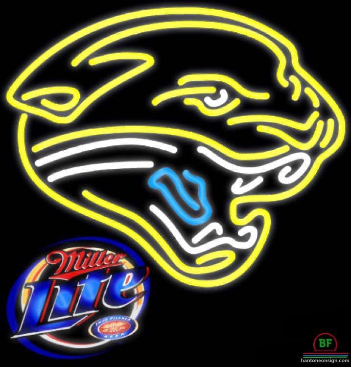 Custom Miller Lite Jacksonville Jaguars Neon Sign NFL Teams Neon Light