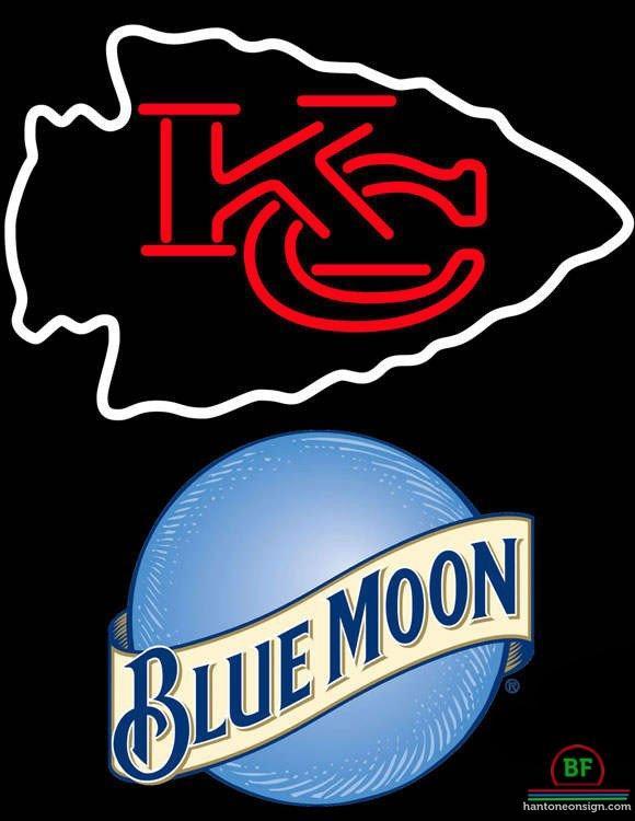 Custom Blue Moon Kansas City Chiefs Neon Sign NFL Teams Neon Light