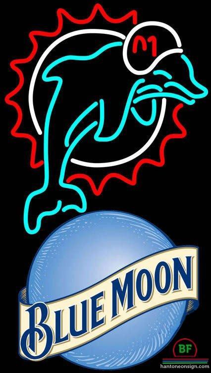 Custom Blue Moon Miami Dolphins Neon Sign NFL Teams Neon Light