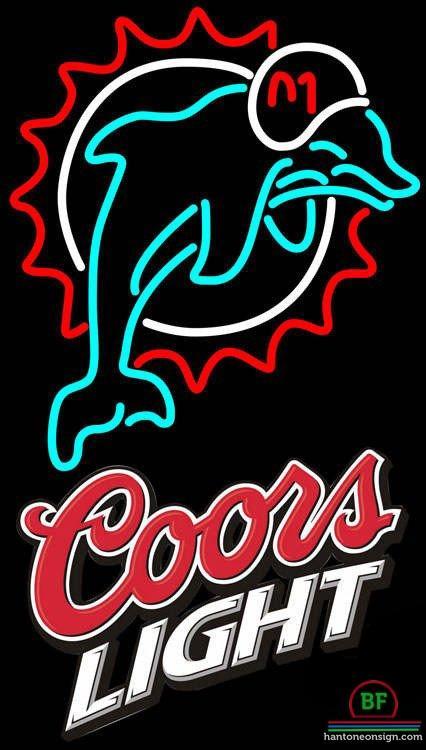 Custom Coors Light Miami Dolphins Neon Sign NFL Teams Neon Light